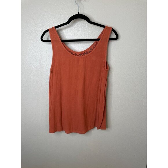 Mudd Womens Rust Tank top Small pull over‎ rayon boho summer sleeveless - Picture 6 of 7